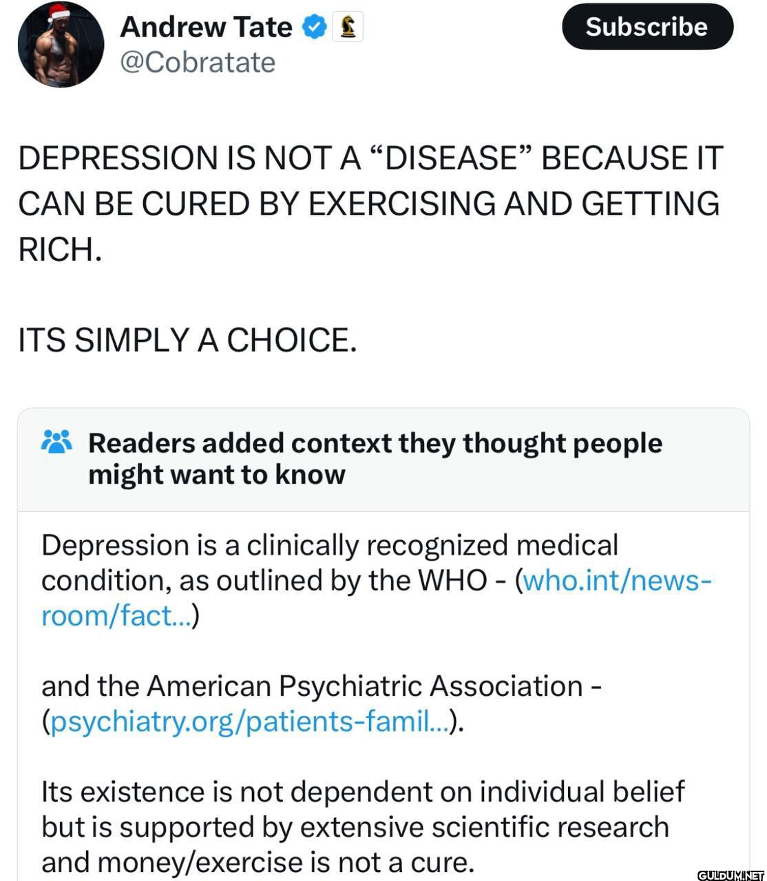 Subscribe DEPRESSION IS...