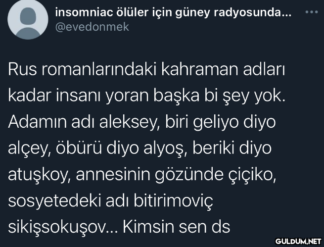insomniac ölüler için...