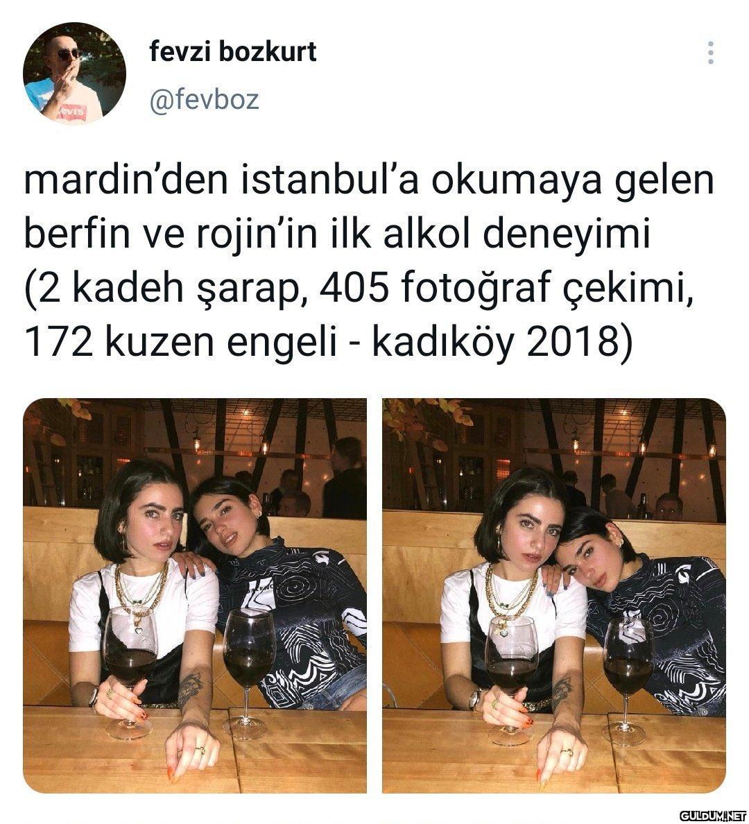 Oturmuş kendimize sarap...