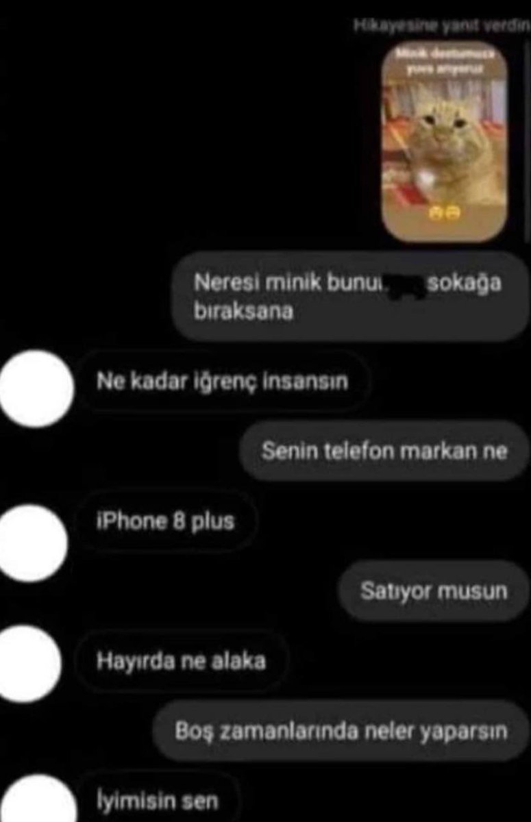 Benim muhabbet açma...