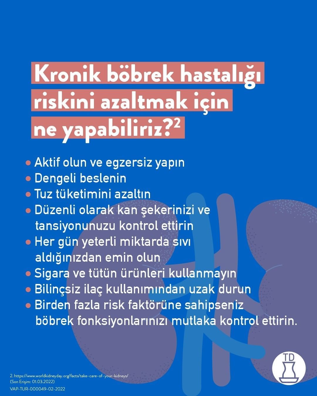 Bugün 10 Mart Dünya Böbrek...