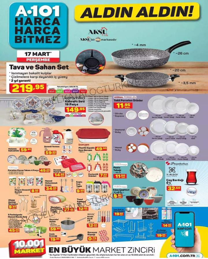 17 Mart'ta A101'e gelecek...