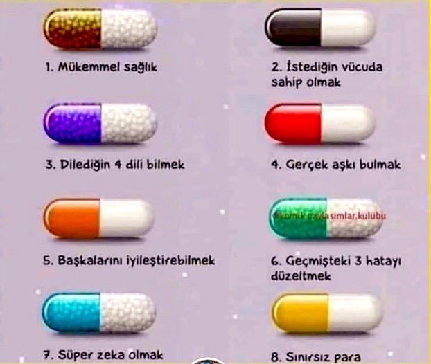 2 hap seçme hakkınız var....