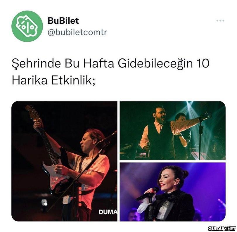 Bu etkinliklere beraber...