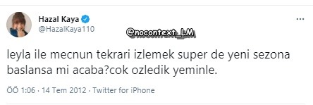Hayranı olduğun dizinin...