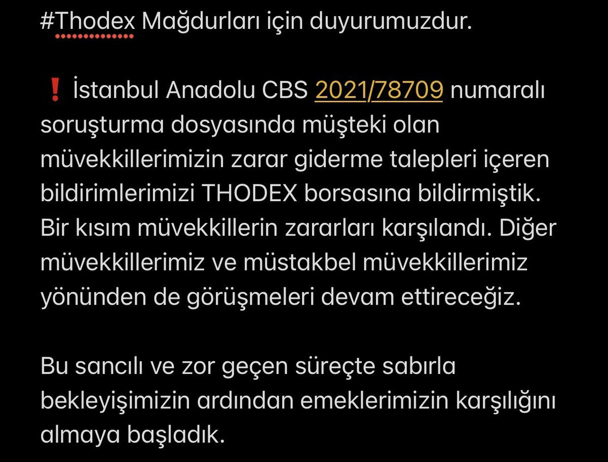 #Thodex mağdurları için...