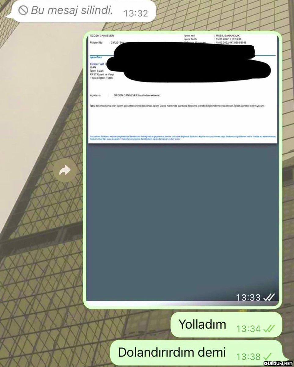 “dolandırıldım demi” içim...