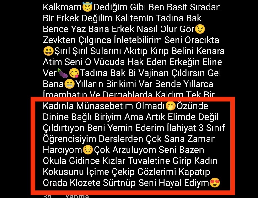 bu nasıl bir hastalıklı...