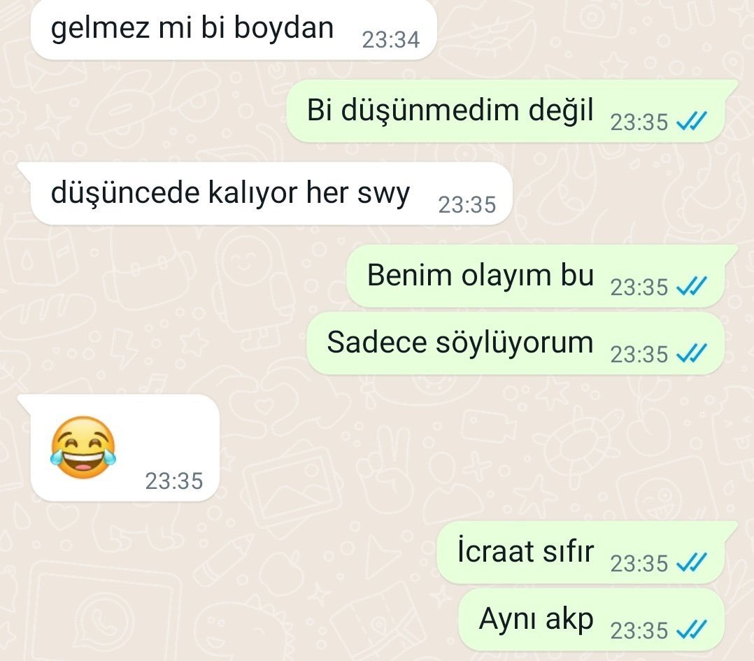 gelmez mi bi boydan 23:34...