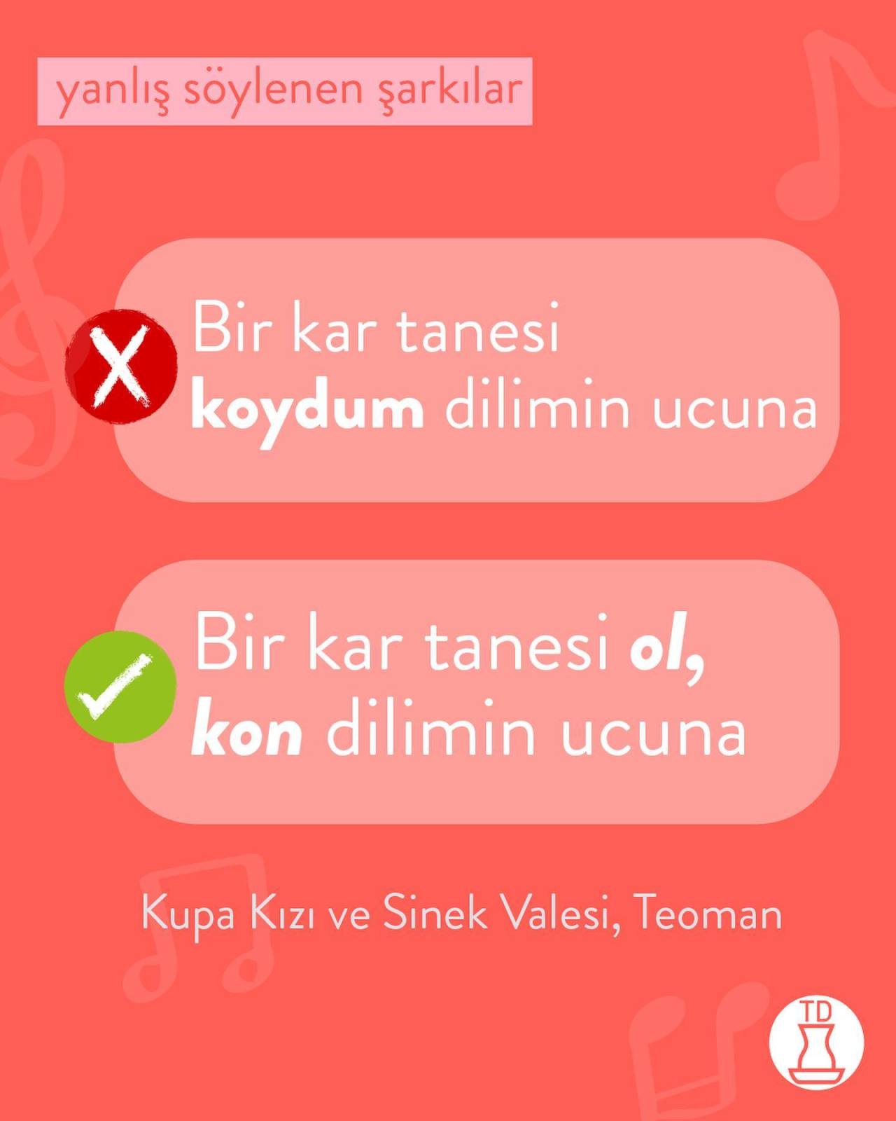 Yanlış söylenen şarkılar,...