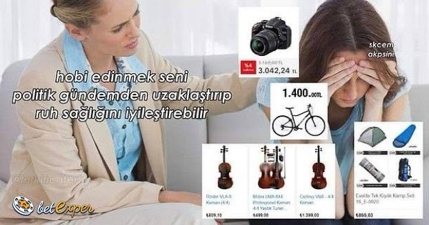 Aynen ya hobi falan...