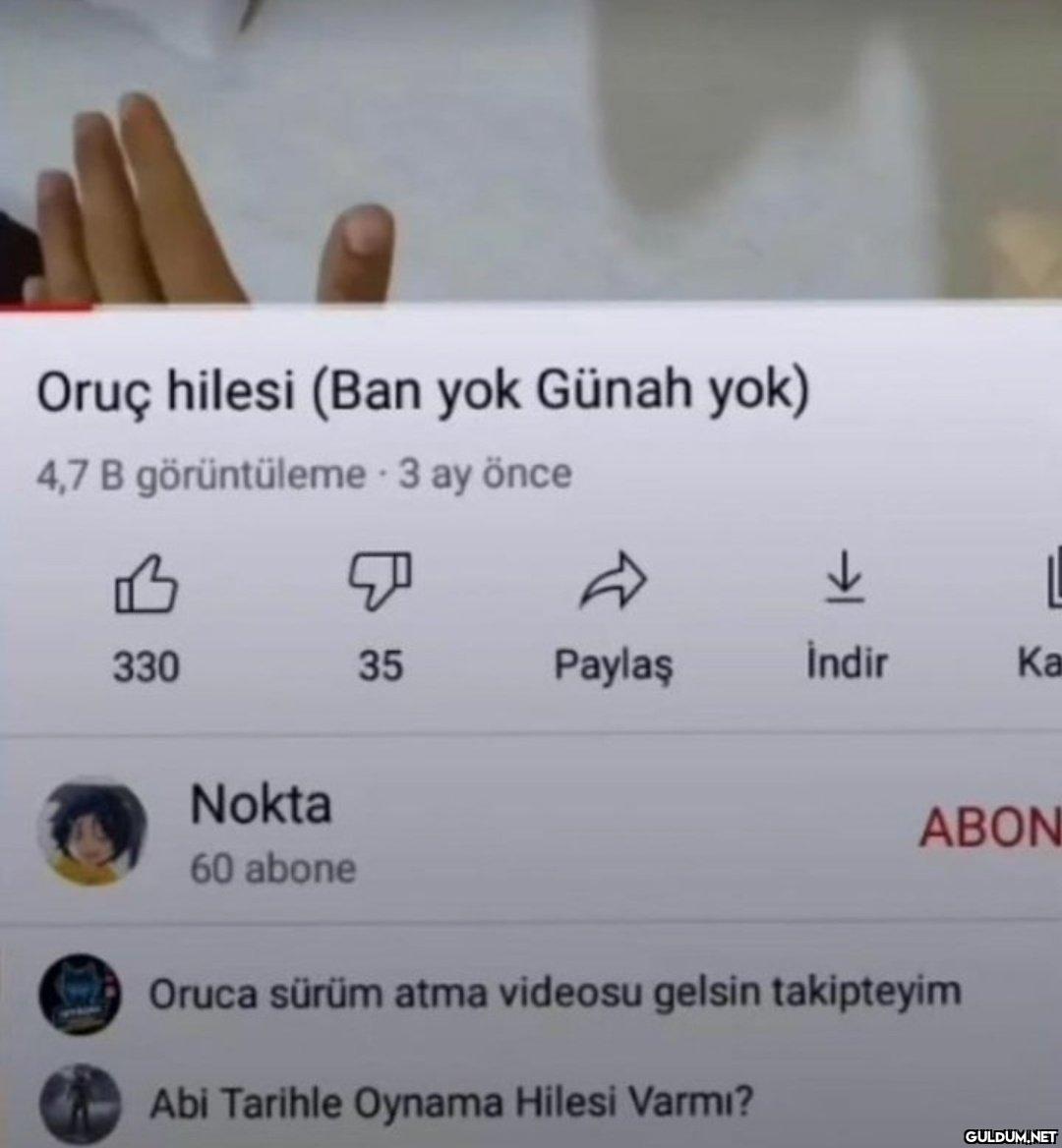Oruç hilesi (Ban yok Günah...