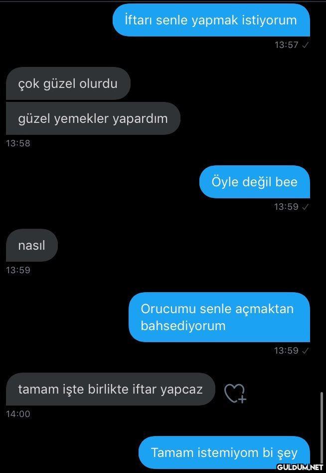 İftarı senle yapmak...