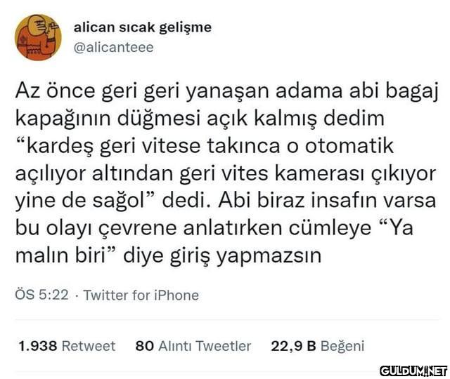 alican sıcak gelişme...