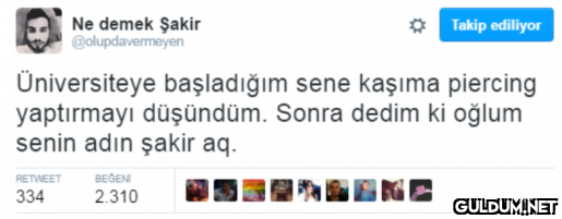 Ne demek Şakir...