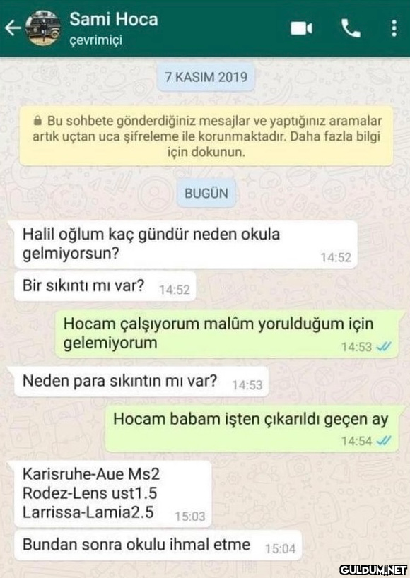 böyle hocamız vardı da biz...
