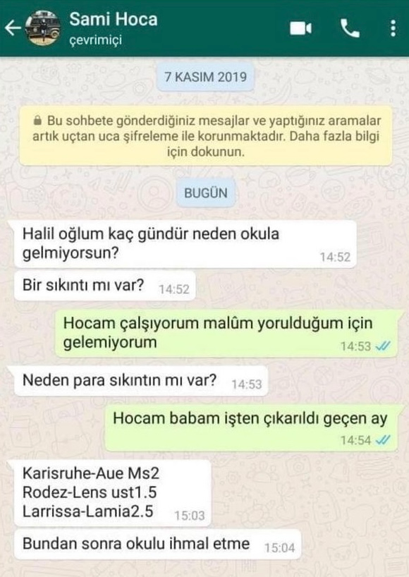 böyle hocamız vardı da biz...