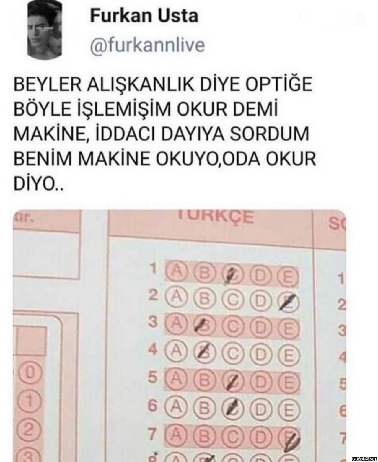 Raad ol kardişim   Furkan...