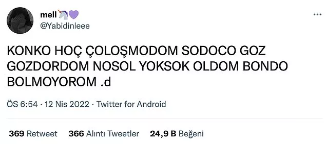 (Bir haftadır çalışıyor.)...