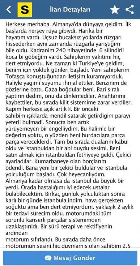 Adam arabadan kurtulmak...