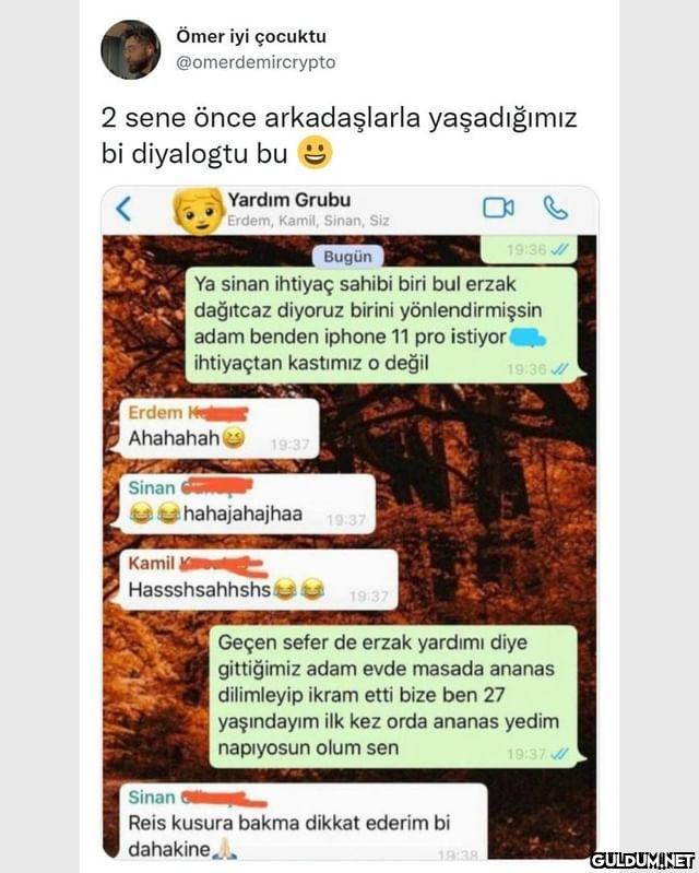 Ömer iyi çocuktu...