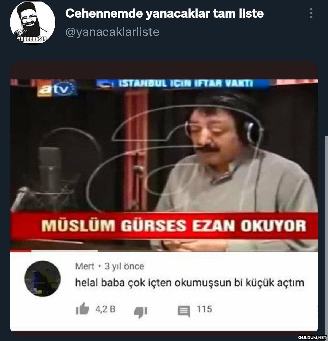 Cehennemde yanacaklar tam...