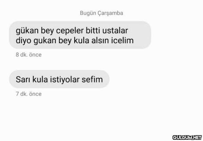 Bugün Çarşamba gükan bey...