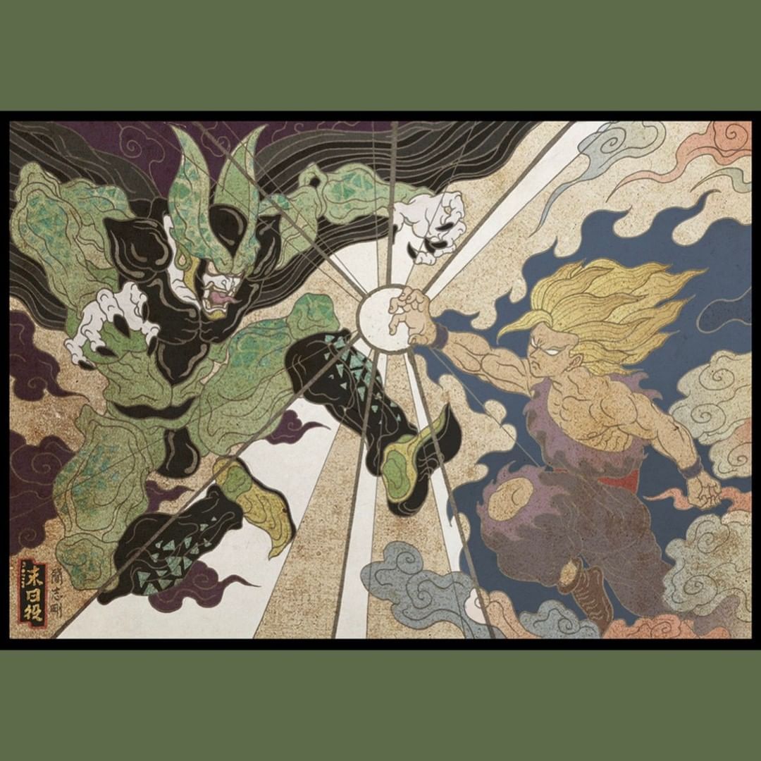 Anime in Ukiyo-e style🔥 ✍🏻...