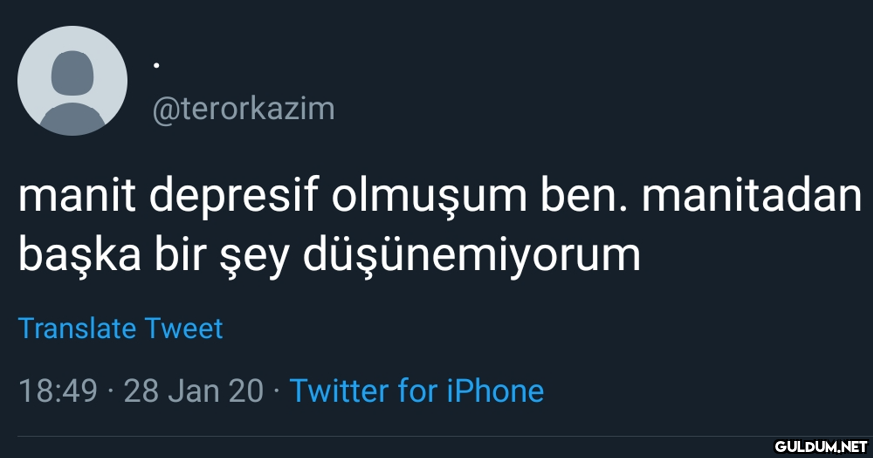 @terorkazim manit depresif...