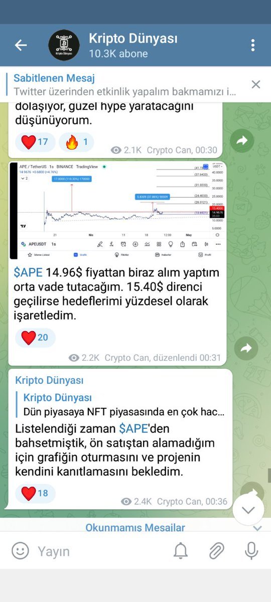 Hala telegram kanalıma...