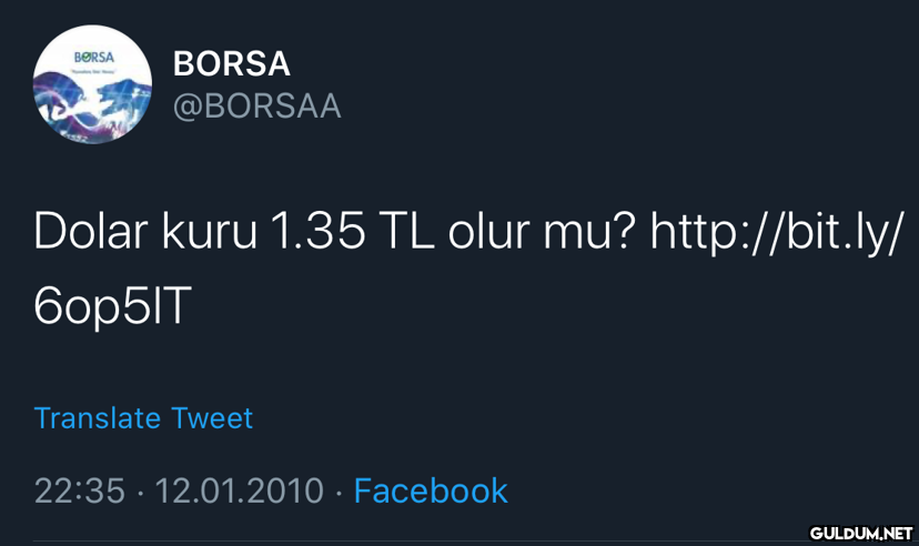 BORSA BØRSA @BORSAA Dolar...
