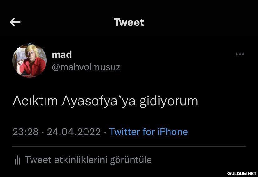 Tweet mad ... @mahvolmusuz...