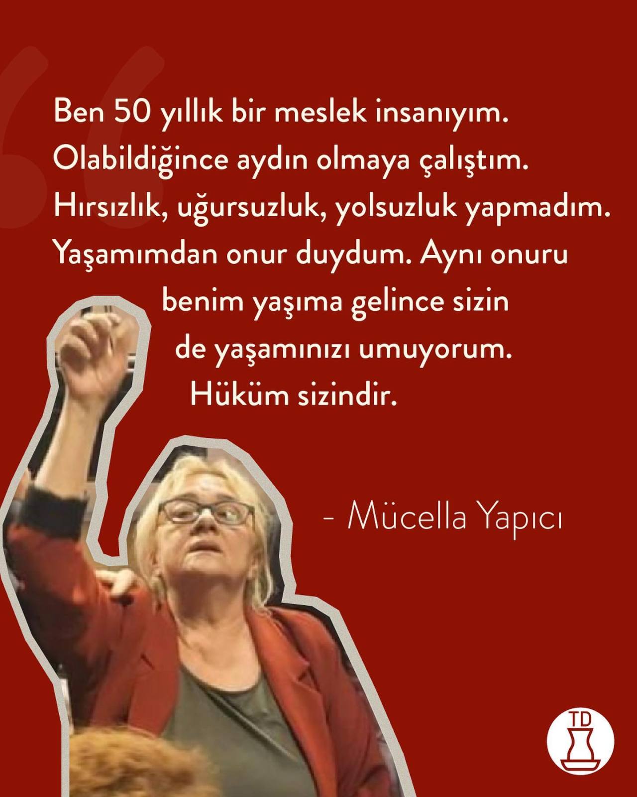 Üzgünüm. Bu hale...