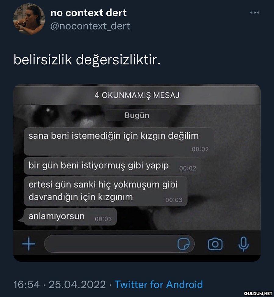Birinin seni...