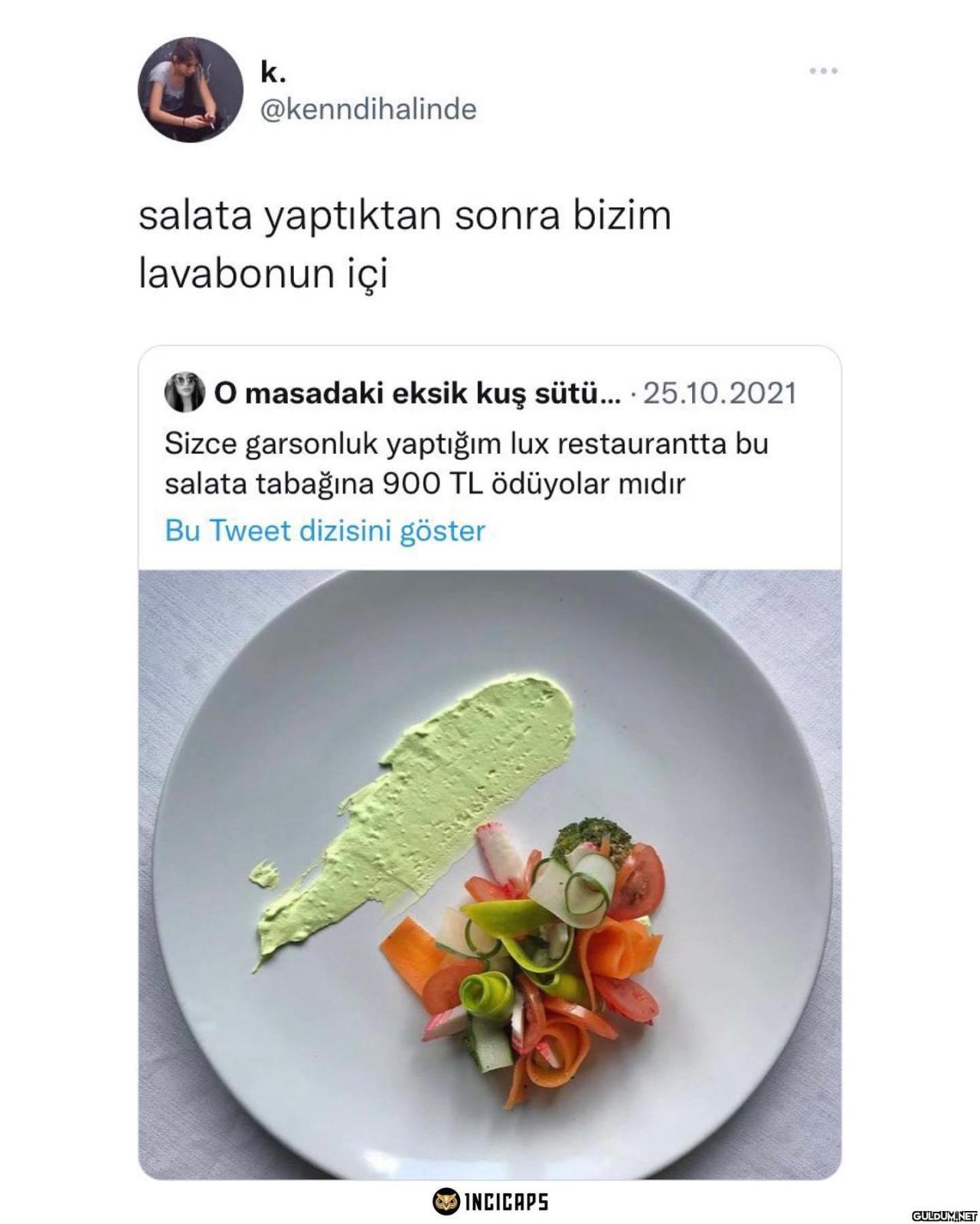 k. @kenndihalinde salata...
