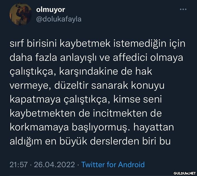 olmuyor @dolukafayla sırf...
