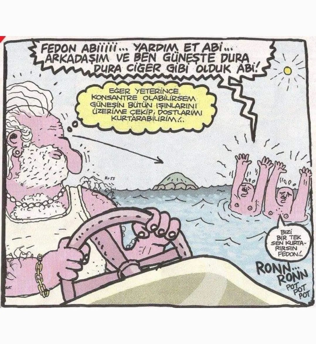 Fedon'da denize düştüğüne...