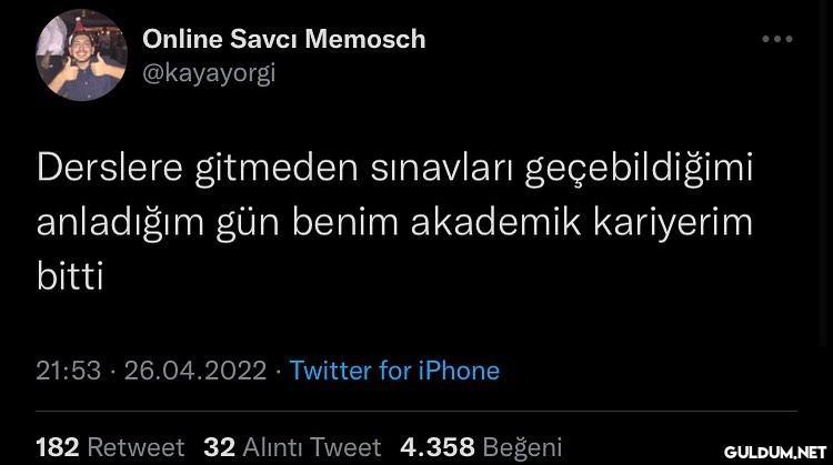 derslere gitsem de...