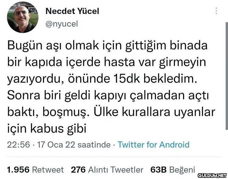 Necdet Yücel @nyucel Bugün...