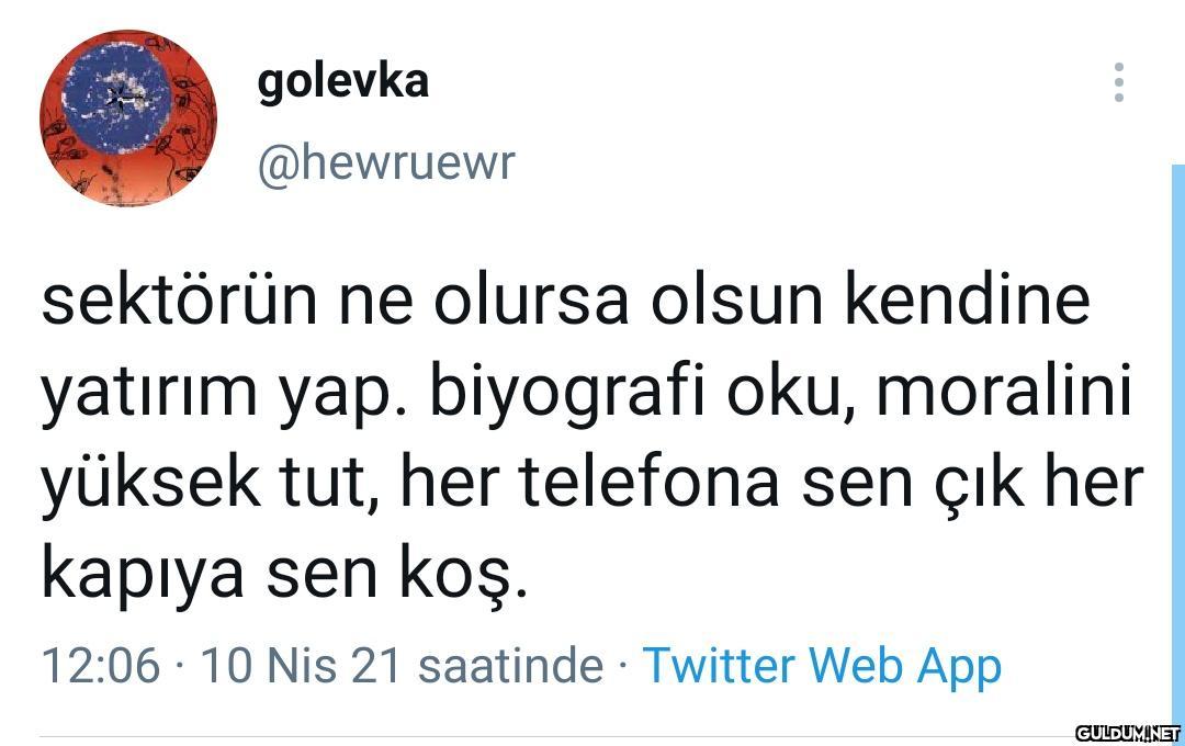 golevka @hewruewr sektörün...