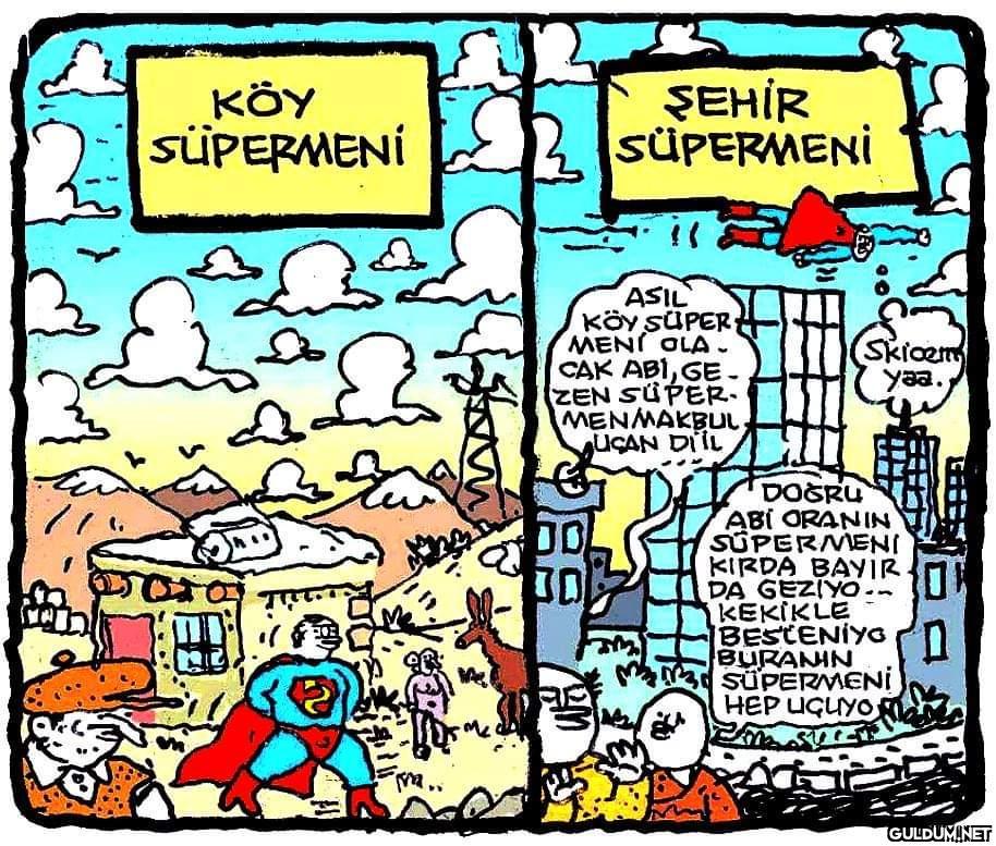Günlük köy süpermeni...