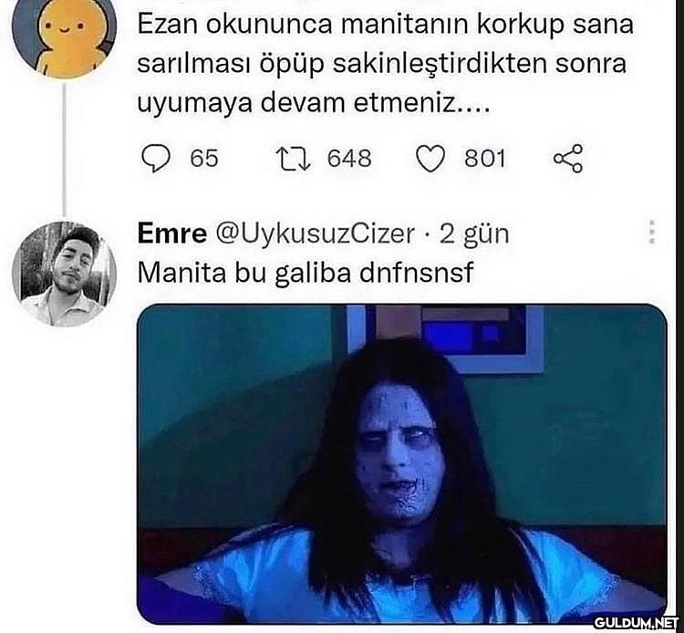 Ezan okununca manitanın...