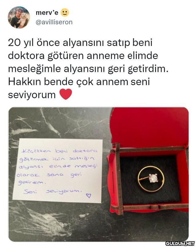 merv'e @avilliseron 20 yıl...