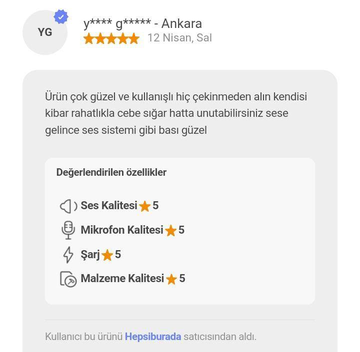 Xiaomi kulaklık 15.00'e...