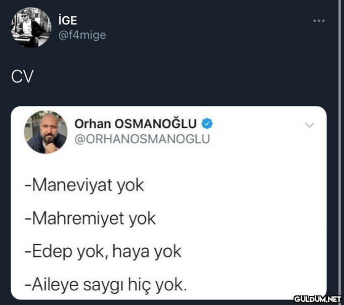CV İGE @f4mige Orhan...