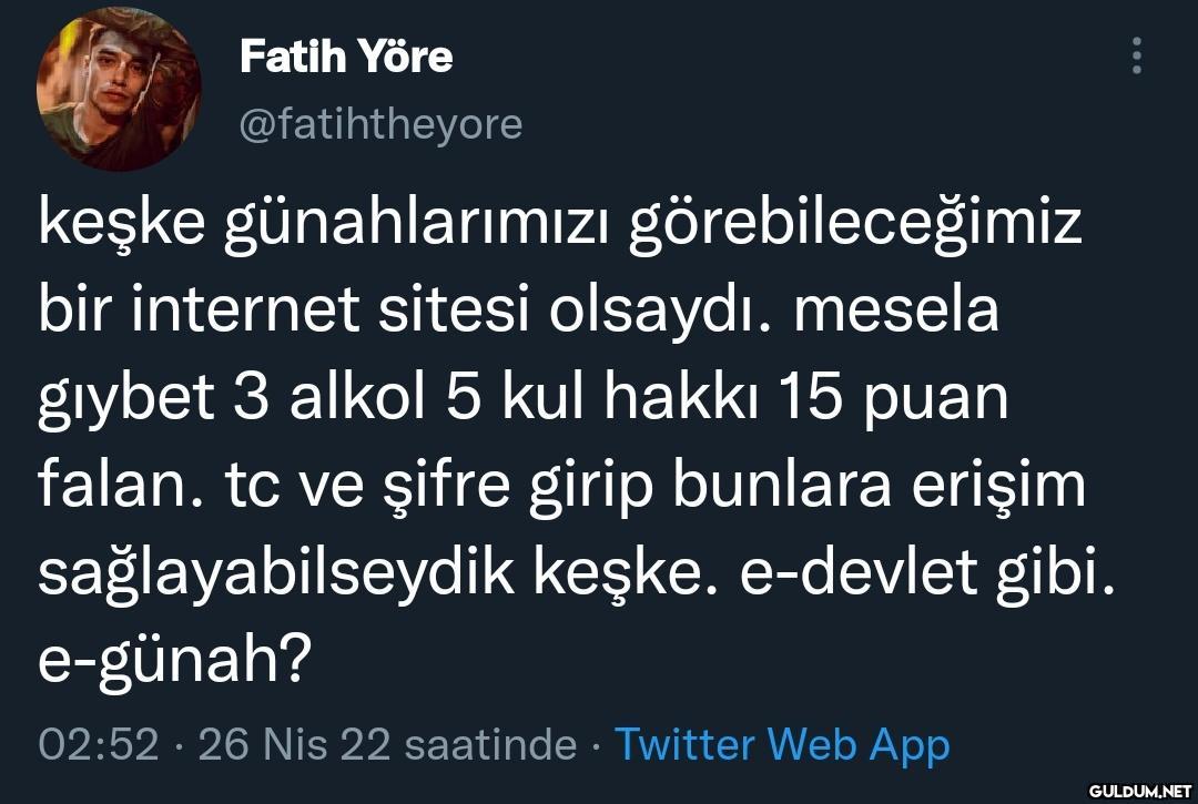 : Fatih Yöre @fatihtheyore...