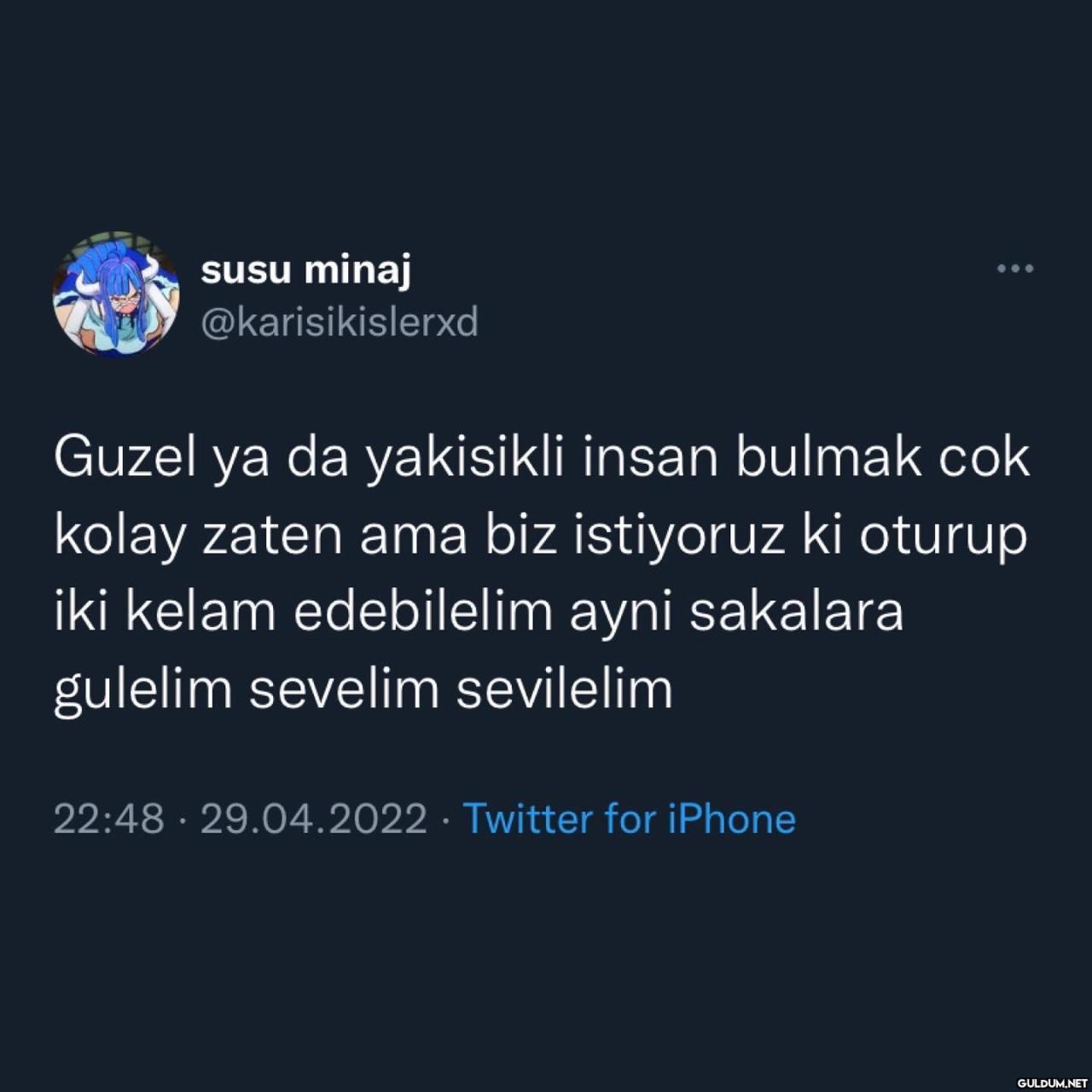 nasip olsun artık   susu...