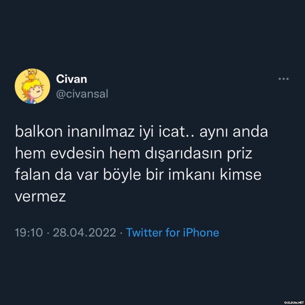 Civan @civansal balkon...