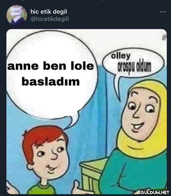 hic etik degil...