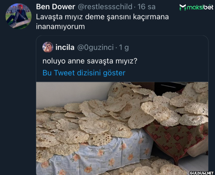 · 16 sa Lavaşta mıyız deme...